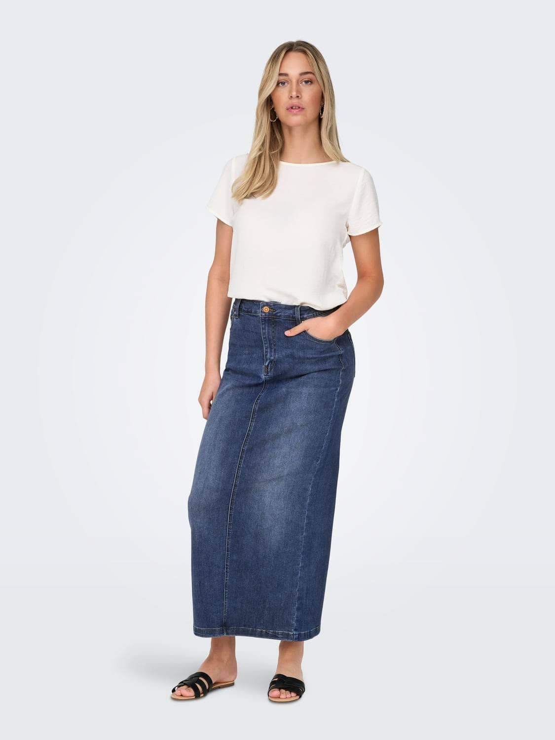 ONLWALO MAXI DENIM SKIRT SPLIT